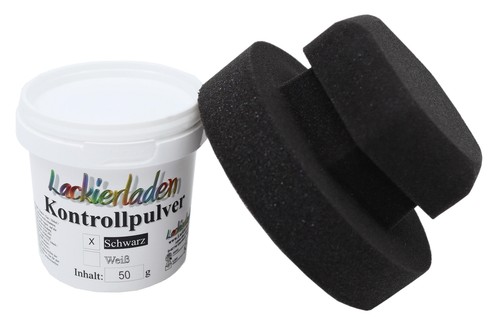 Kontrollpulver set mit schwamm - set,